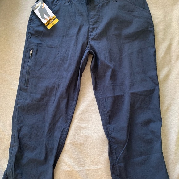 KHOMBU Stretch Ladies Navy Blue Capri Pants Small NWT - Picture 6 of 13